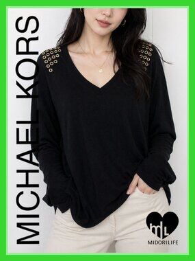 MICHAEL MICHAEL KORS V-neck Grommet Sweater